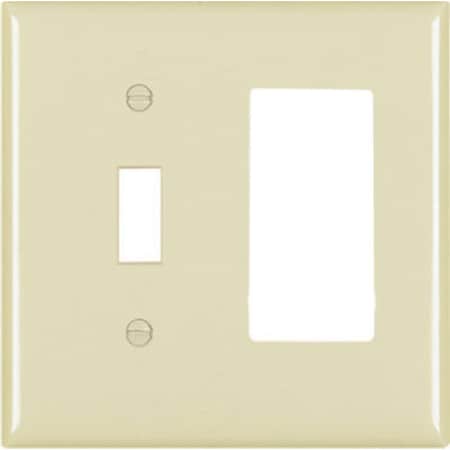 Legrand TradeMaster TP TP126-I Wallplate, 4.7 in L, 1 -Gang, Nylon, Ivory TP126ICC12