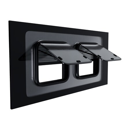 Brixwell 1403mm x 666mm ProMaster Van Glass Window, Passenger 1st Slider with Dual Awning Two Fly Screen RAWD004R