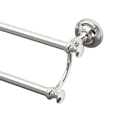 Gatco Tavern 24" Double Towel Bar Polished Nickel 4124