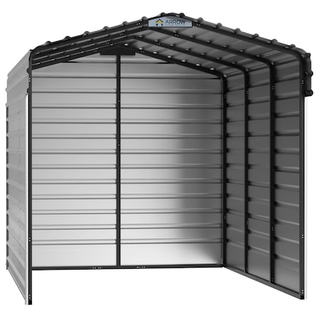 Arrow Storage Products 10 x 15 x 9 ft Eggshell Steel Carport with 3 Wall Kits CPH101509ECL3