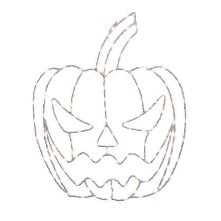 Celebrations Orange 155 ct 15 in. LED Prelit Illuminated Pumpkin Window Decor 24MPORA