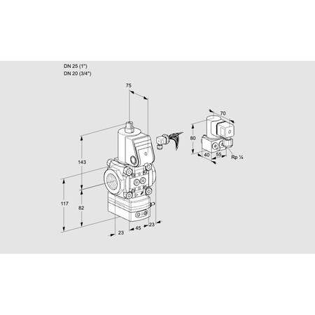 Honeywell Kromschroder VAD125/20R/NW-50A KS88006409