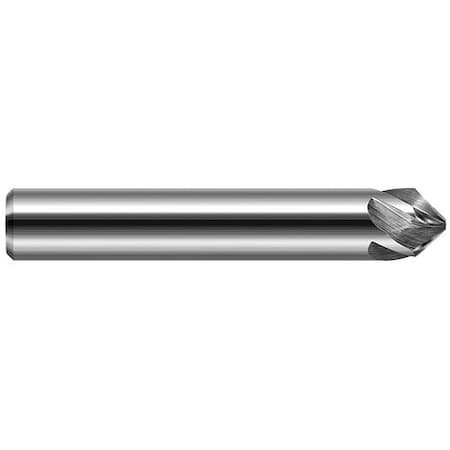 Harvey Tool 0.3750in 3/8 Shank DIA x 22.5Deg per side Carbide Flat Chamfer Cutter, 5 Helical Flutes 700224