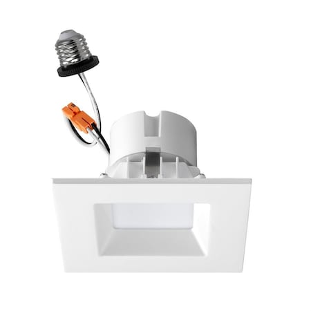 Sunlite 4" Square Retrofit Recessed Downlight, 11W 750 Lumens CC 27K-50K, 90 CRI Dimmable White 89200-SU
