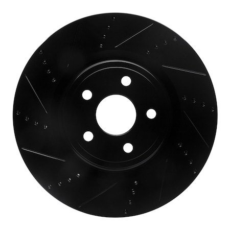 Dynamic Friction Co DFC Brake Rotor - Drilled and Slotted - Black 633-42009L