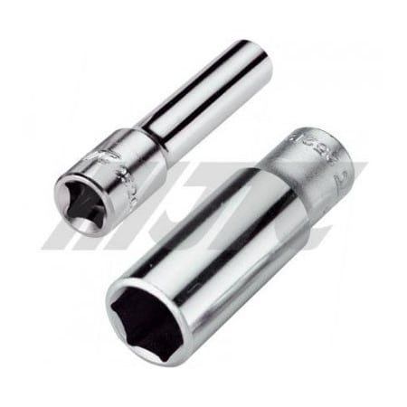 Jtc Auto Tools 1/4 in drive 6-point deep socket - metric - chrome vanadium steel 25208