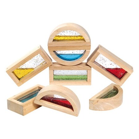 Guidecraft Shimmering Water Blocks, 8 Blocks G3013
