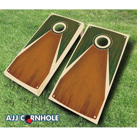 Mkf Collection By Mia K. Farrow AJJCornhole Tarpis Green Chestnut Theme Cornhole Set with Bags - 8 x 24 x 48 in. AJ13166