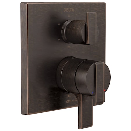 Delta Ara Angular Modern Monitor 17 Series Valve Trim with 6-Setting Integrated Diverter T27967-RB