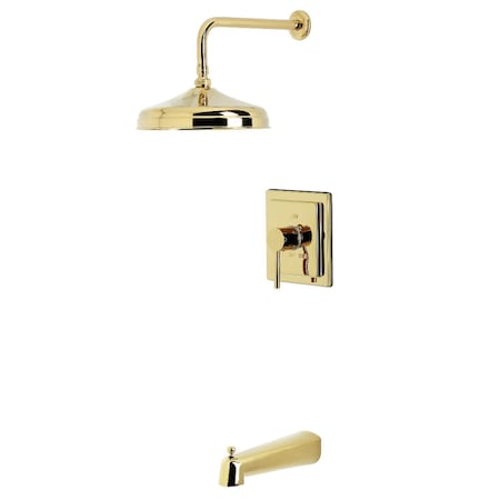 Kingston Brass Single-Handle Pressure Balanced Tub and Shower Faucet, Polished Brass KB6142DL