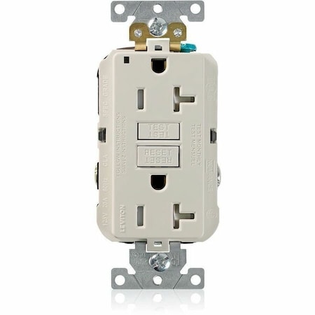 Leviton SmartlockPro GFCI 20A TR Ind Gr Lt Al G5362-TT