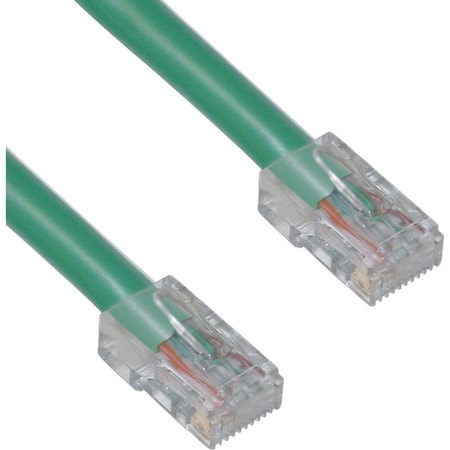 Cable Wholesale Cat6 Green Copper Ethernet Patch Cable, Bootless, POE Compliant, 5 foot 10X8-15105