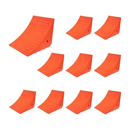 Mytee Products 17.5 inx14.5 inx14.5 in Polyurethane Wheel Chock W/ Mounting Hole for 53 in Tire, 10PK WC-PU-LGx10