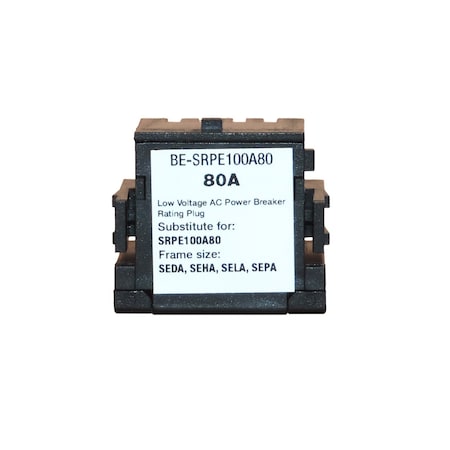 Brah Electric , replacement Spectra rating plugs rated for 80A, 100A sensor - SEDA, SEHA, SELA, SEPA BE-SRPE100A80