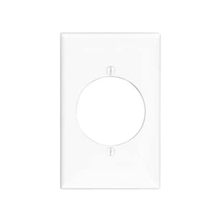 Leviton Receptacle Wallplate, Midway Size, Gang 1, Ivory 80728-I