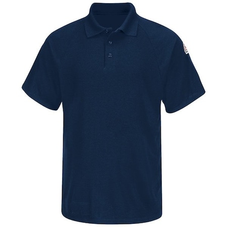 Bulwark FR SHORT SLEEVE POLO, MEDIUM, NAVY SMP8NV SS M