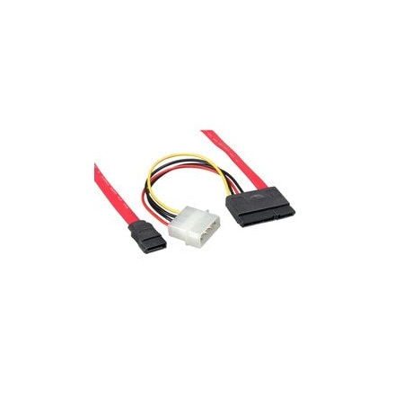 Cable Wholesale SATA 7-pin Plus 15-Pin to SATA 4-Pin Power Cable, 18 inches 31SA-56100