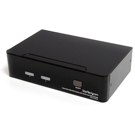 Startech.Com 2 Port DVI + USB KVM Switch with Audio - KVM switch - USB 2.0 Hub - 2 ports - 1 local user - 1U SV231DVIUA