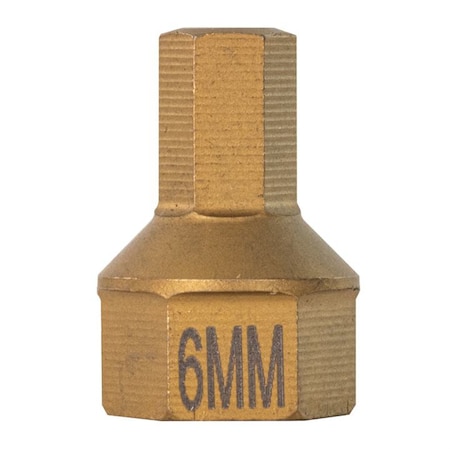 Mayhew 6 Mm Metric Hex Dual Drive Bit, 7/16 In. Drive, 1EA 16136