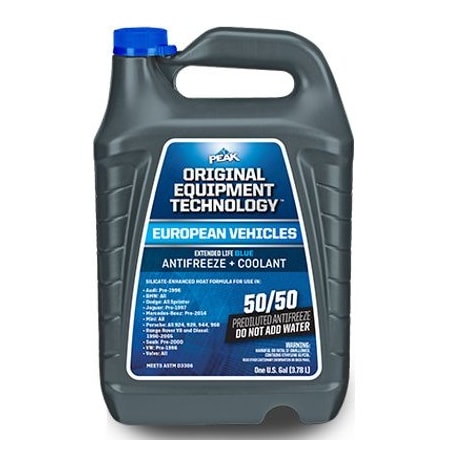 Peak 50/50 Pre-Diluted, 1 Gallon Jug, Blue, Single, Use With Audi Previous 1996/ BMW/ Dodge Sprinter PEBB53