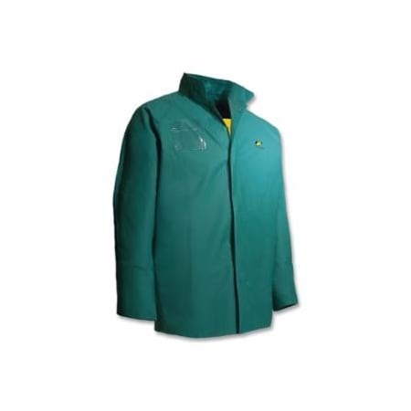 Onguard Chemtex Jacket with Hood Snaps, Medium, PVC, Green 868-7103200.MD