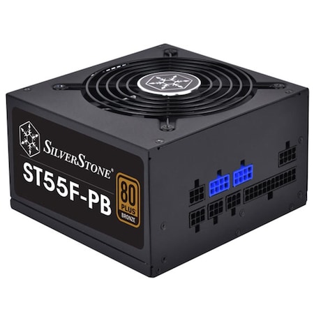 Silverstone 550 watt ATx Power Supply 80 Plus Bronze with 100 Percent Modular Cable Design, Black ST55F-PB