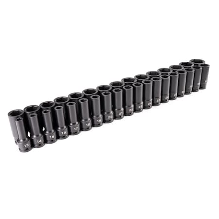 Tekton 3/4 Inch Drive Deep 6-Point Impact Socket Set, 34-Piece (13 - 50 mm) SID93019