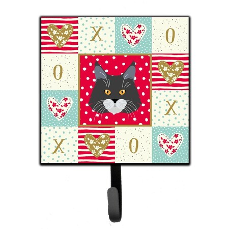 Carolines Treasures 4.25 x 1 x 7 in. Maine Coon Cat Love Leash or Key Holder CK5129SH4