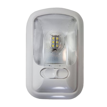 Arcon Arcon 20711; Dome Light - LED; Clear Lens; Single Euro Style; Soft White Bulb; 8 x 4-3/4 Inch 20711