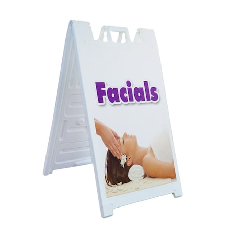 Signmission Facials, A-Frame & 2 Sign Inserts, Heavy-Duty Plastic Frame SBHD-C-2436-Facials