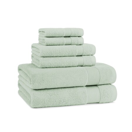 Arkwright Home Host & Home 6pc Bath Towel Set Green - 6 Piece Set P-HH-BSET-GR