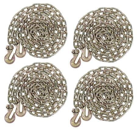 Mytee Products G70 Binder Chain Grade 70 Truck 5/16 inX25 ft w/grab hooks, 4PK CH51625x4