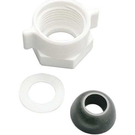 Plumb Pak Ballcock Coupling Nut with Cone Washer, 5/8 in, Plastic PP23549