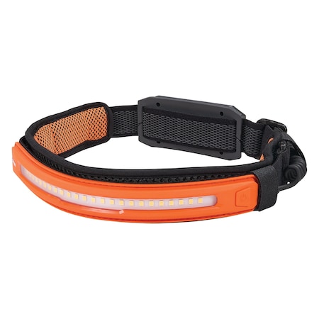 Ergodyne Orange Rechargeable Wide Beam Head Lamp, Strap 8885