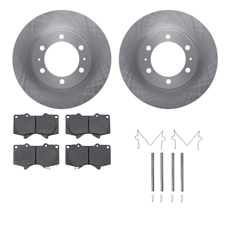 Dynamic Friction Co DFC Brake Rotor with 5000 Brake Pads and Hardware Kit 6512-76647