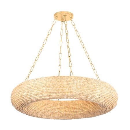 Corbett Lighting Lure 10 Light Chandelier 36 In. Vintage Gold Leaf 384-36-VGL