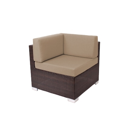 Bfm Seating Aruba Wicker Corner Sofa Section with Cushions PH5101JV-C-57015