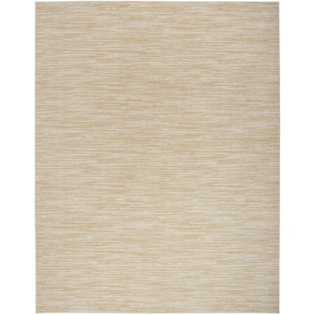 Homeroots 7' X 10' Ivory And Gold Abstract Indoor Outdoor Area Rug 573052