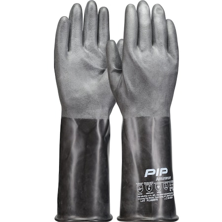 Pip 20 Mil Butyl Rubber Glove with Rough Grip-14" BUT05R/8