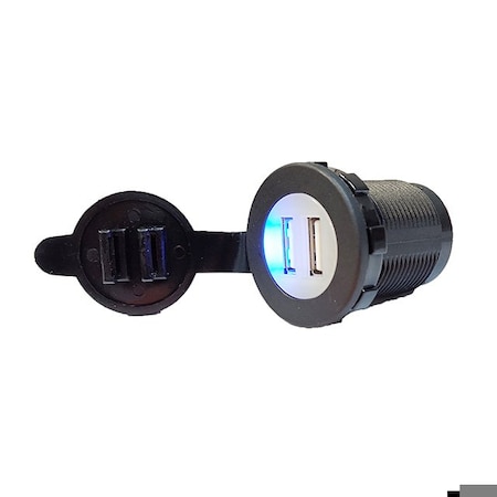 Switch Components USB-A Dual Port: 2.1A Total Shared Power A1-USB2-1-B
