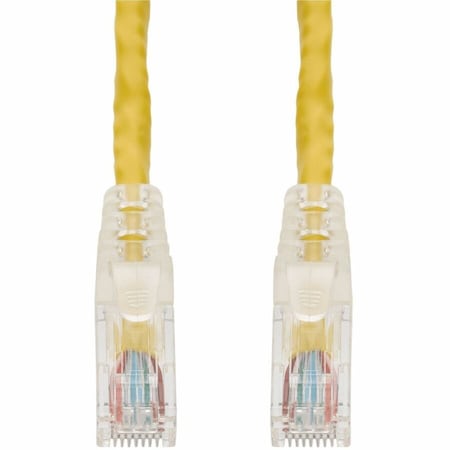 Add-On 100FT YELLOW CAT 6 PVC ETHERNET CABLE SNAGLESS EASY CLEAR BOOT TAA RJ-45 M/M ADD-100FCAT6-YW-TAA