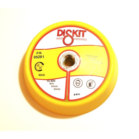 Diskit Diskit Abrasive Sanding Pad 05281: Firm, 5", canvas, 0 Hole, Slant Profile MADE IN USA 05281
