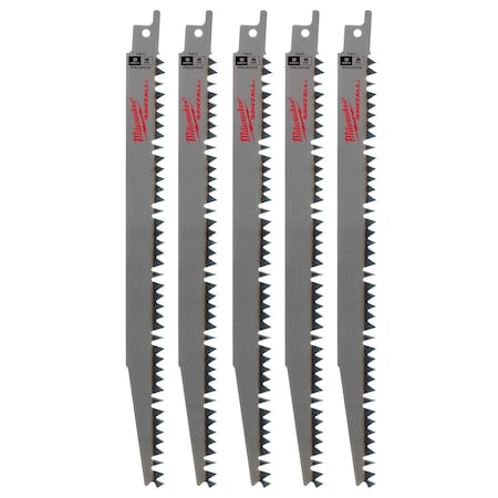 Milwaukee Tool 9" 5 TPI Pruning SAWZALL Blade (5 PK) 48-00-1301
