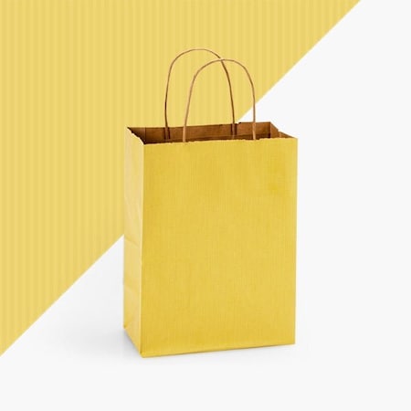 Nashville Wraps Mellow Yellow Shadow Stripe Bags, Cub 8x4.75x10.5, 100PK MYSHC