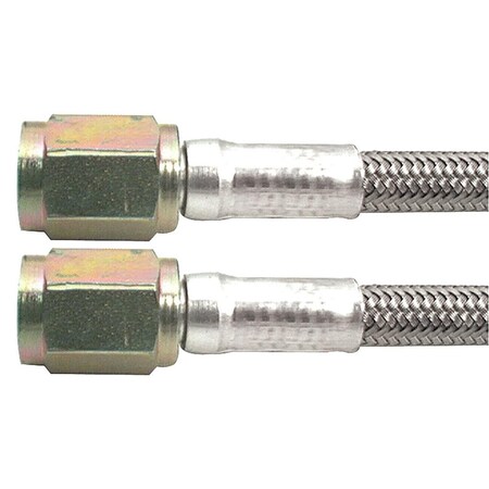 Powerhouse 40 in. -3 AN No. 3 Straight Braided Brake Line PO3622161