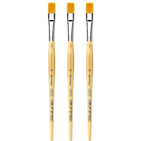 Da Vinci JUNIOR Synthetics Student Brush, Synthetic, Tempera, Flat, Series 304, Size 10, 3PK VA-304_10