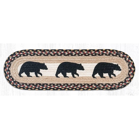 Palacedesigns 27 x 8.25 in. Jute Oval American Bears Stair Tread PA2842462