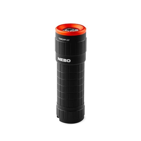 Nebo Torchy UV Series Specialty Flashlight, AAA Battery, Alkaline Battery, LED Lamp, Spot Beam, Black NEB-FLT-1061