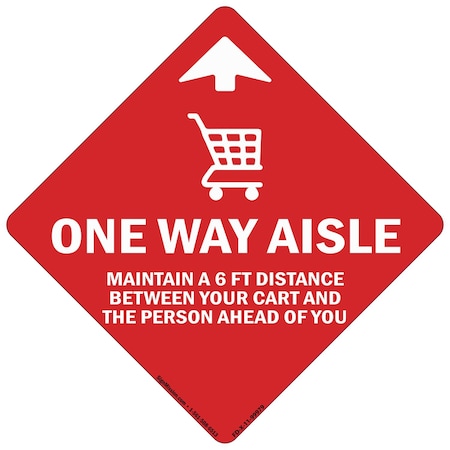Signmission One Way Aisle Non-Slip Floor Graphic, 3PK, 11 in L, 11 in H, FD-2-X-11-3PK-99979 FD-2-X-11-3PK-99979