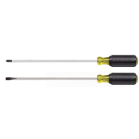 Klein Tools Screwdriver Set, Long Blade Slotted and Phillips, 2-Piece 85072